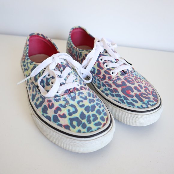 Vans Authentic Rainbow Leopard Print, Size 7 US Women's/5.5 Men's - Picture 5 of 12